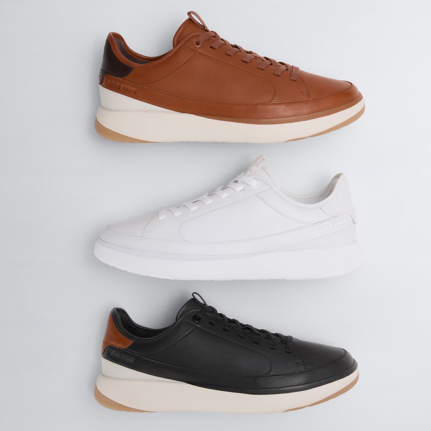 コール ハーン COLE HAAN グランドプロ オールデイ コート スニーカー レザー mens （ブラック/ブリティッシュタン/アイボリー） ブラック/ブリティッシュタン/アイボリー