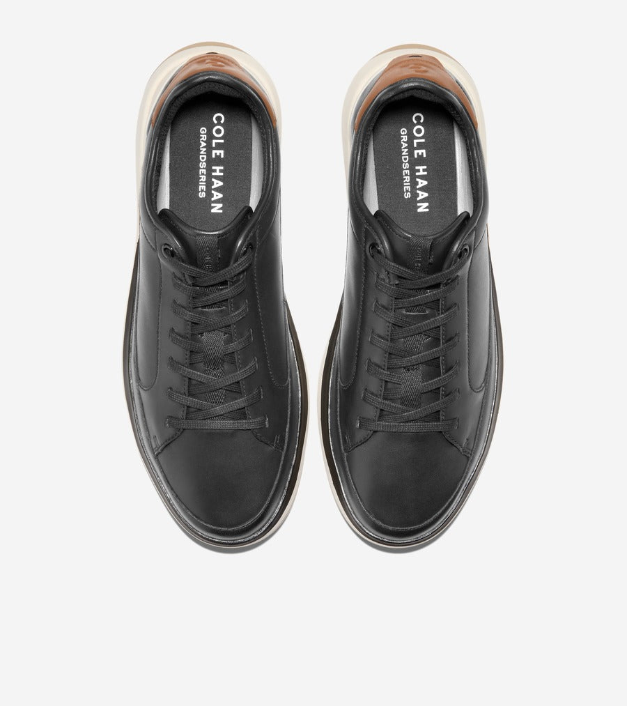 コール ハーン COLE HAAN グランドプロ オールデイ コート スニーカー レザー mens （ブラック/ブリティッシュタン/アイボリー） ブラック/ブリティッシュタン/アイボリー