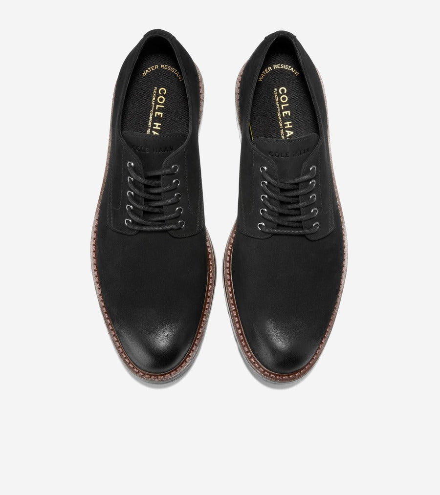 コール ハーン COLE HAAN チェンバレン グランド プレーントゥ オックスフォード mens （ブラック ヌバック/ブラック ウォーターレジスタント） ブラック ヌバック/ブラック ウォーターレジスタント