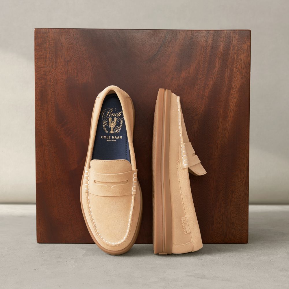 コール ハーン COLE HAAN ピンチ ロングウィークエンダー ペニー ローファー mens （CHバクホウィート スエード/ガム） CHバクホウィート スエード/ガム