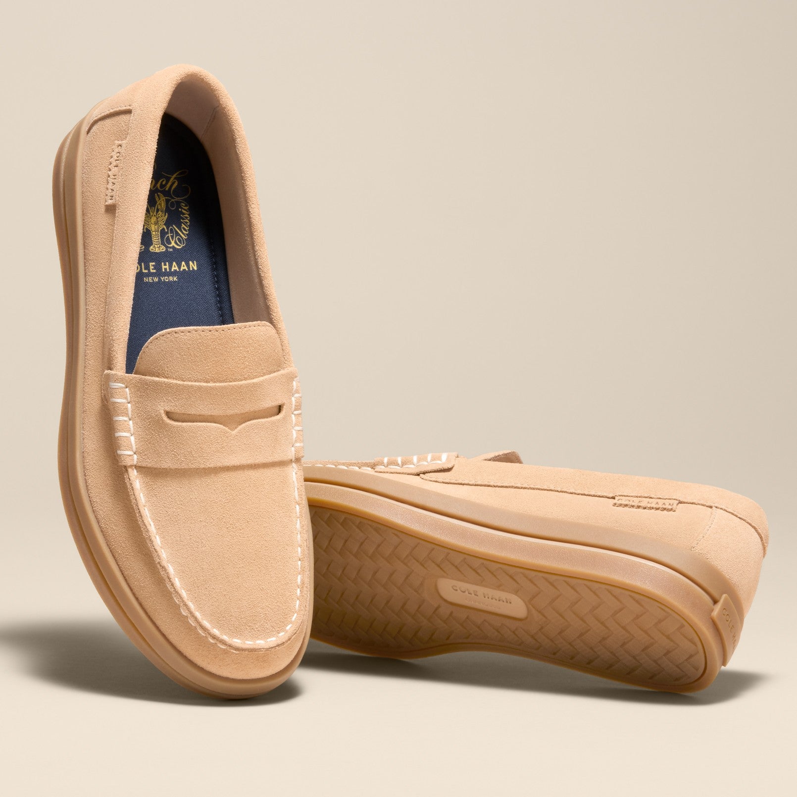 コール ハーン COLE HAAN ピンチ ロングウィークエンダー ペニー ローファー mens （CHバクホウィート スエード/ガム） CHバクホウィート スエード/ガム
