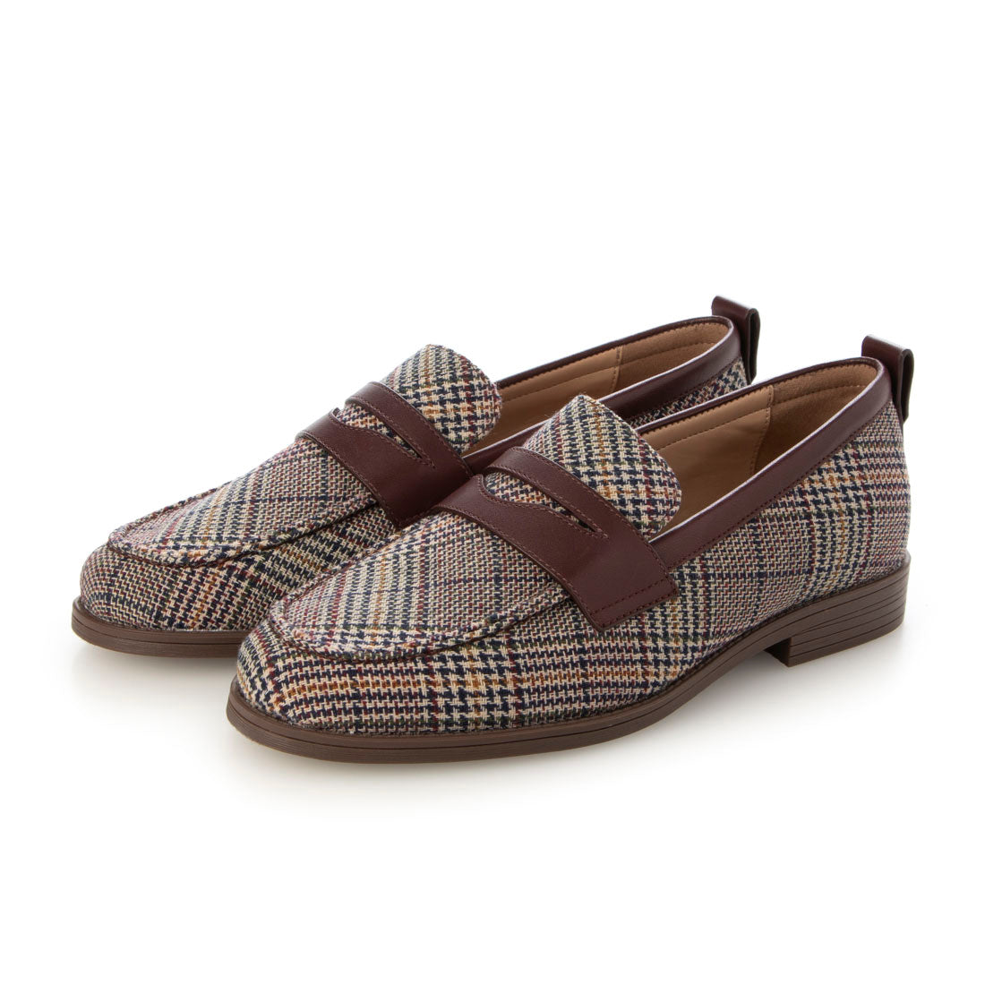 コール ハーン COLE HAAN スタッシ ペニー ローファー womens,マルチ ミニ プレイド テキスタイル