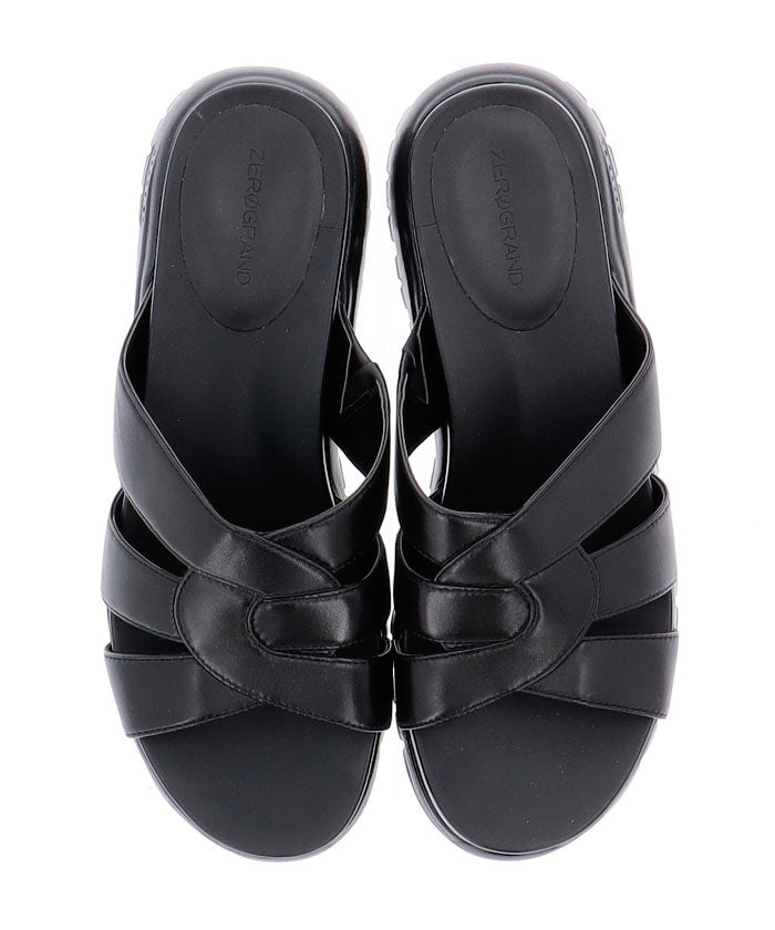 コール ハーン COLE HAAN ZG SLOTTED SLIDE:BLACK/BLACK （BLACK/BLACK） BLACK/BLACK