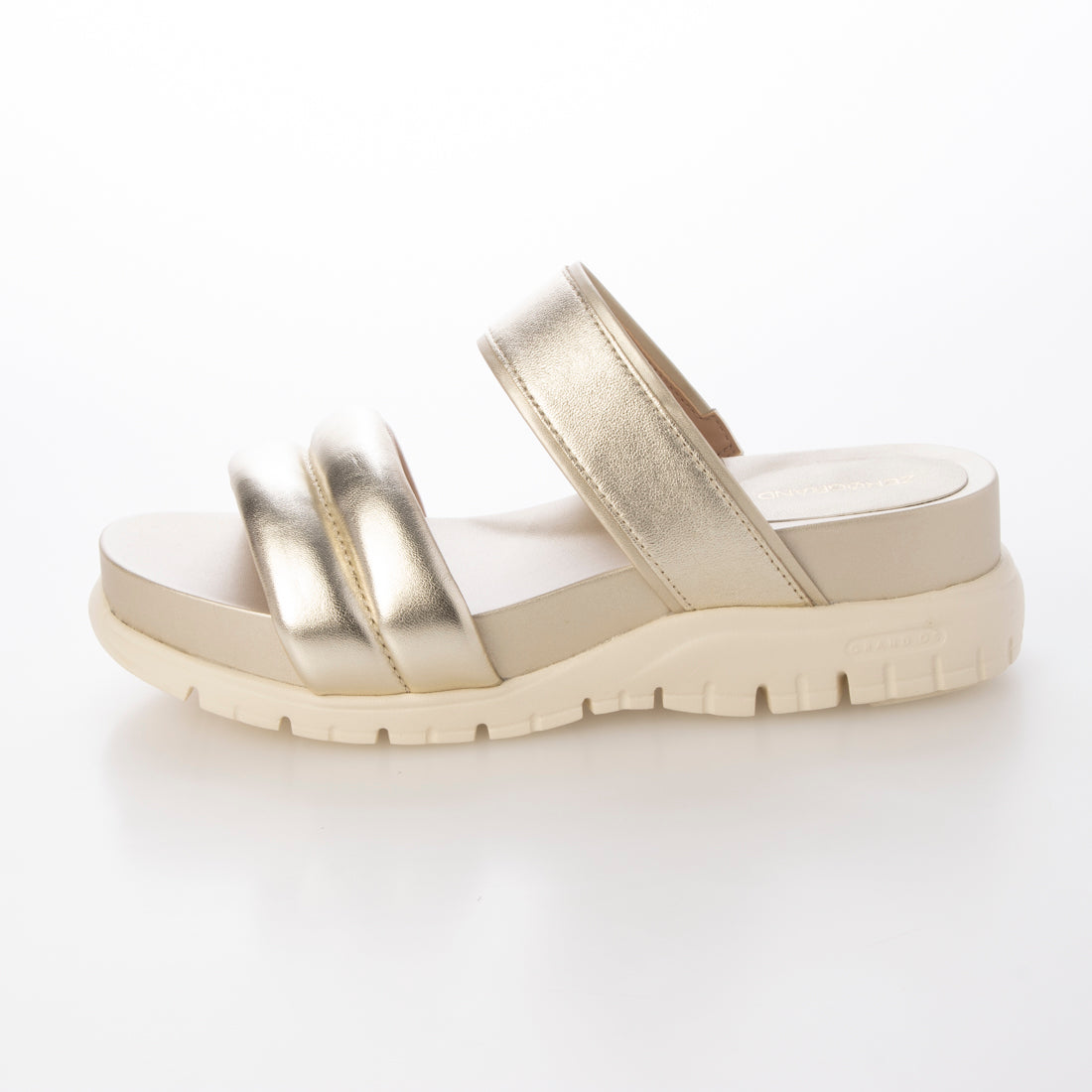 コール ハーン COLE HAAN ゼログランド ダブルバンド スライド サンダル womens （ソフト ゴールド タルカ / アイボリー） ソフト ゴールド タルカ / アイボリー