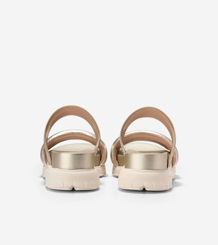 コール ハーン COLE HAAN ゼログランド ダブルバンド スライド サンダル womens （ソフト ゴールド タルカ / アイボリー） ソフト ゴールド タルカ / アイボリー