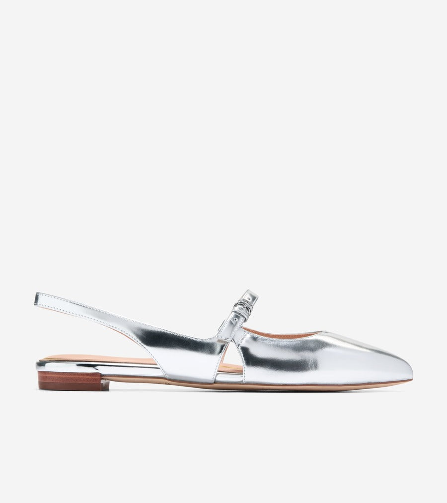 コール ハーン COLE HAAN アニヤ スリングバック フラット womens （シルバースペッチオ） シルバースペッチオ