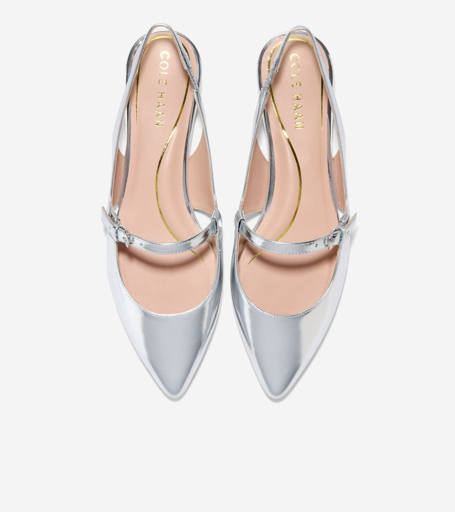 コール ハーン COLE HAAN アニヤ スリングバック フラット womens （シルバースペッチオ） シルバースペッチオ