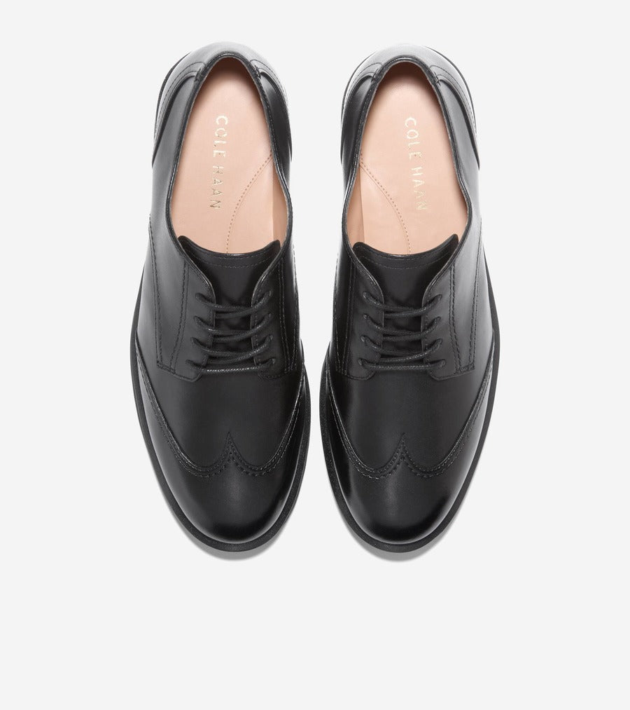 コール ハーン COLE HAAN ジニーン レースアップ ウィング オックスフォード womens （ブラック レザー） ブラック レザー