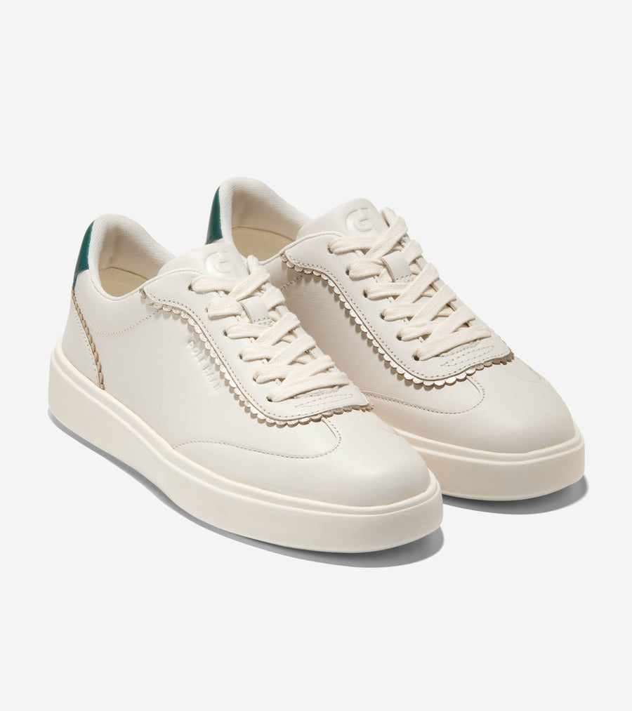 コール ハーン COLE HAAN グランド クロスコート アロウ スニーカー womens （アイボリー レザー / レインフォレスト レザー） アイボリー レザー / レインフォレスト レザー
