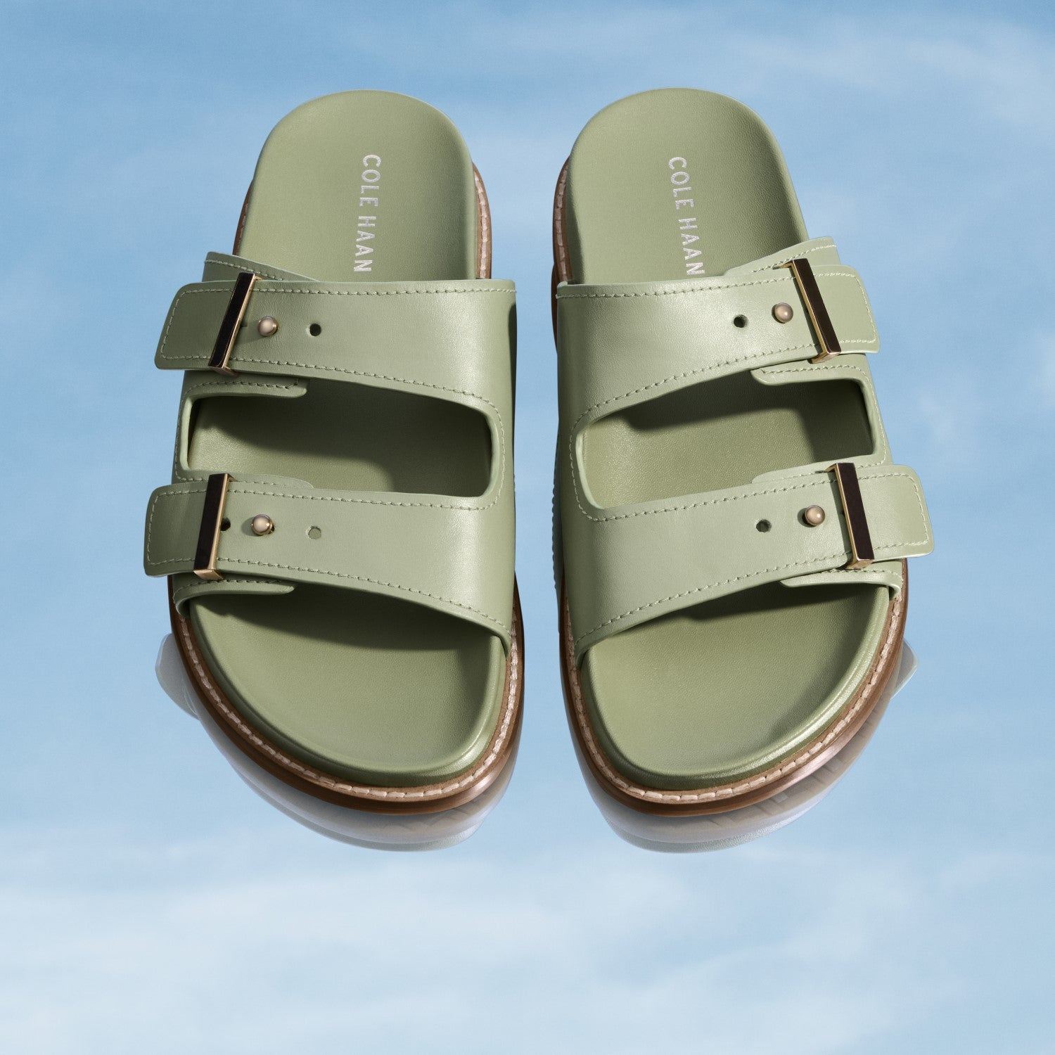 コール ハーン COLE HAAN マリソル フットベッド サンダル womens （オイル グリーン レザー） オイル グリーン レザー