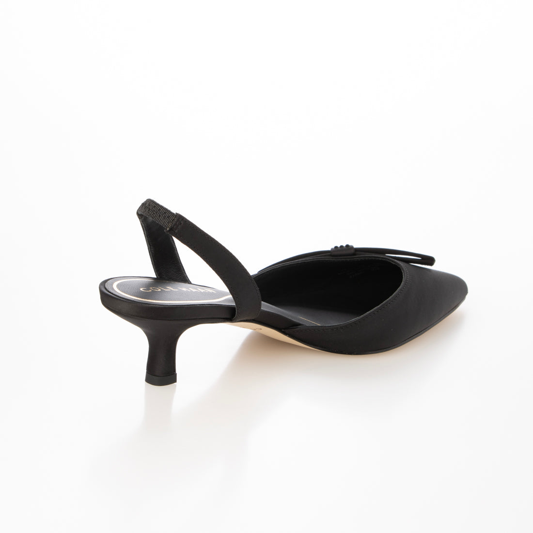 コール ハーン COLE HAAN ノエラ ボウ スリング パンプ womens （ブラック サテン） ブラック サテン