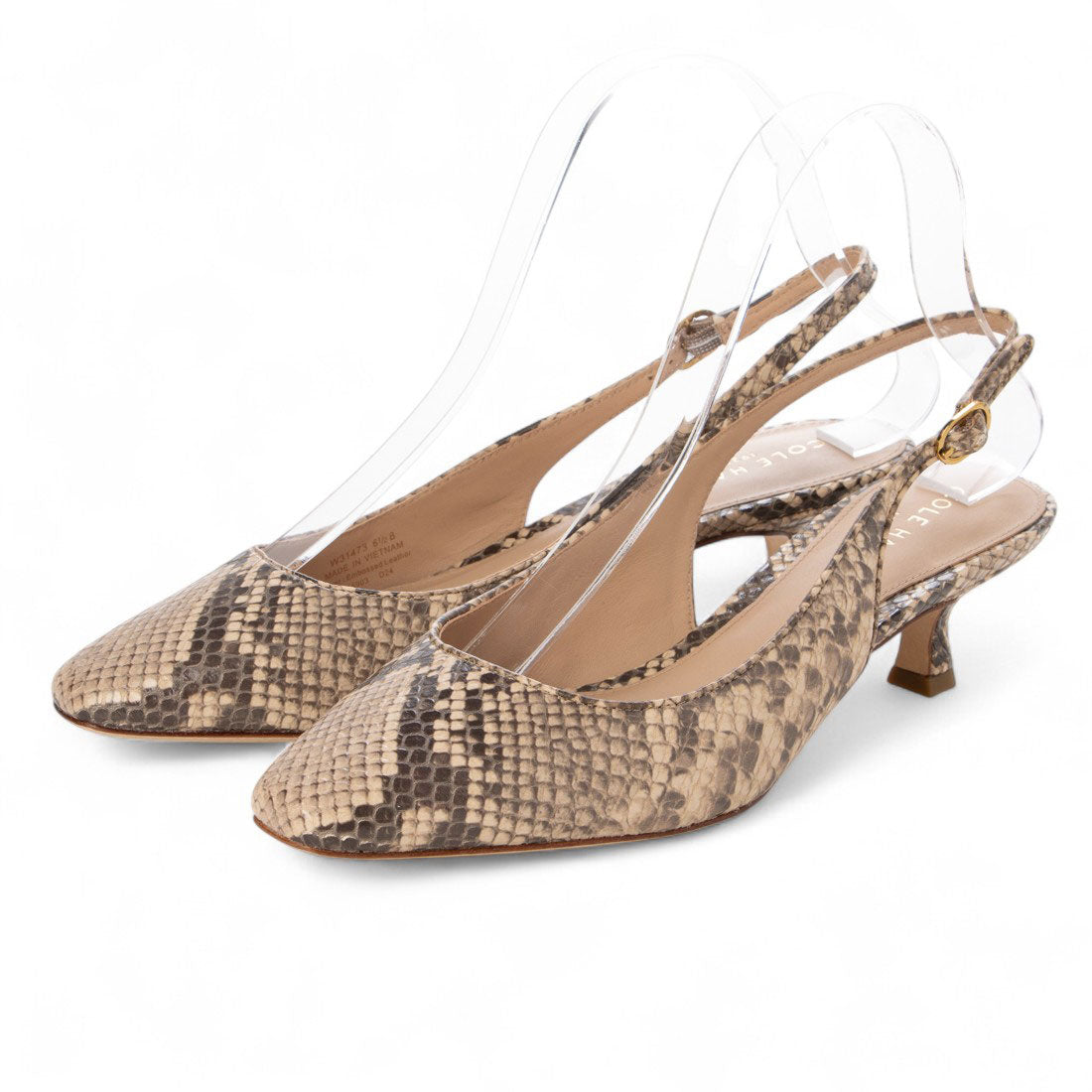 コール ハーン COLE HAAN タイラ キティンヒール スリング パンプ womens （カシミア ミラノ スネーク プリント レザー） カシミア ミラノ スネーク プリント レザー
