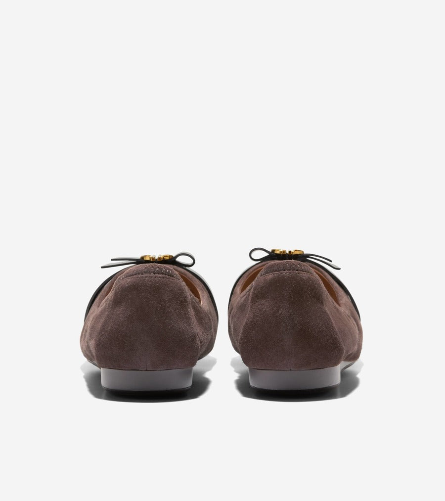 コール ハーン COLE HAAN トバ ボウ バレエ womens （CH ダーク チョコレート スエード） CH ダーク チョコレート スエード