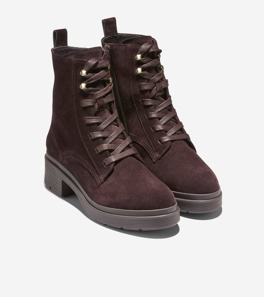 コール ハーン COLE HAAN シェリーズ レースアップ ラグ ブーツ ウォータープルーフ womens （CH ダーク チョコレート スエード ウォータープルーフ） CH ダーク チョコレート スエード ウォータープルーフ