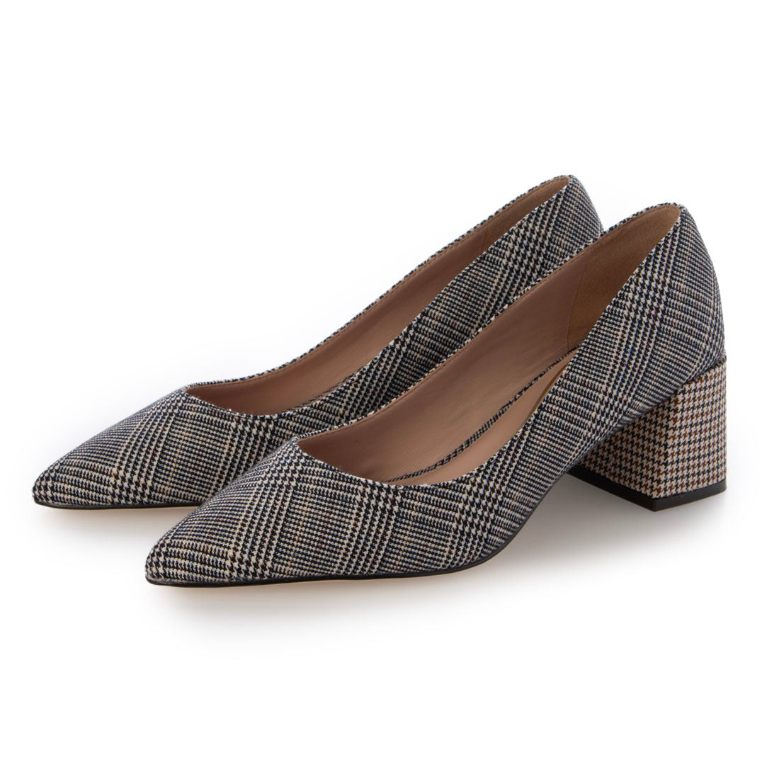 コール ハーン COLE HAAN カサンドラ ブロックヒール パンプ womens （マルチ ミニ プレイド テキスタイル） マルチ ミニ プレイド テキスタイル