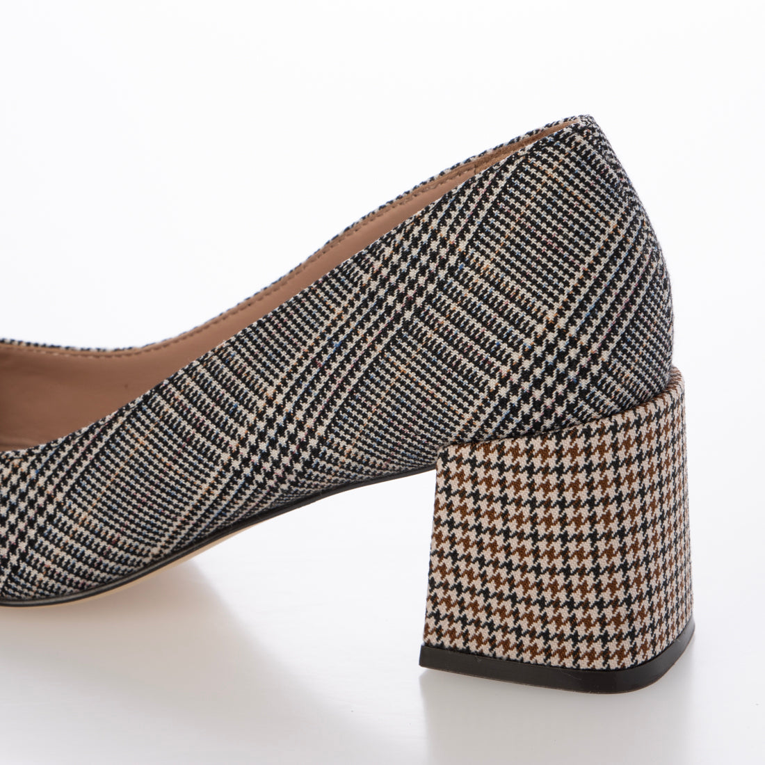コール ハーン COLE HAAN カサンドラ ブロックヒール パンプ womens （マルチ ミニ プレイド テキスタイル） マルチ ミニ プレイド テキスタイル