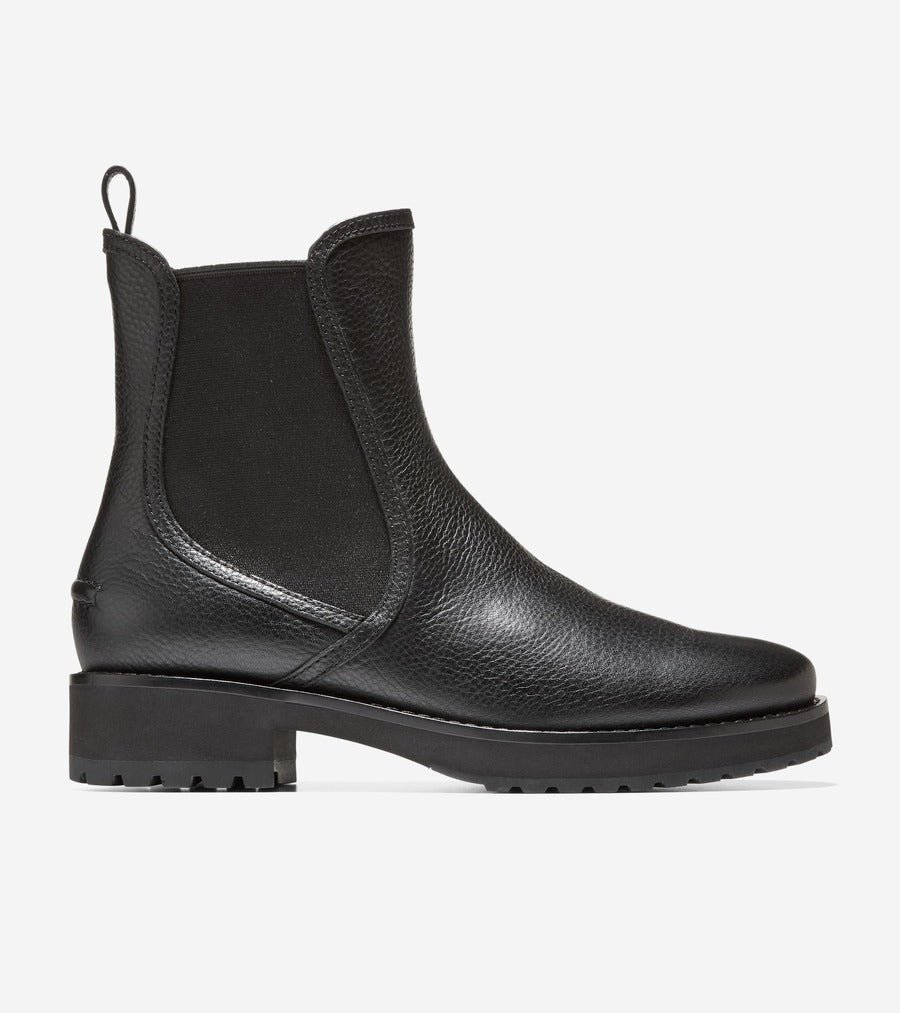 コール ハーン COLE HAAN リンドン ウォータープルーフ チェルシー ブーティー womens （ブラック レザー ウォータープルーフ） ブラック レザー ウォータープルーフ