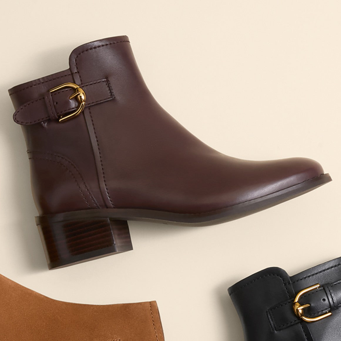 コール ハーン COLE HAAN ハンオーバー バックル ブーティー womens （CH マデイラ ブラウン レザー） CH マデイラ ブラウン レザー