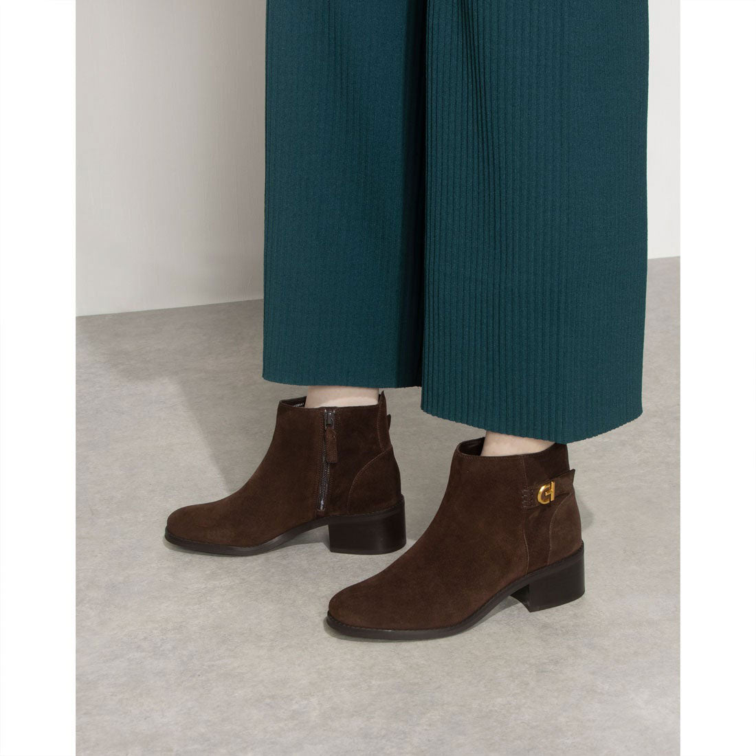 コール ハーン COLE HAAN HOLIS BUCKLE BOOTIE:DK CHOCOLA