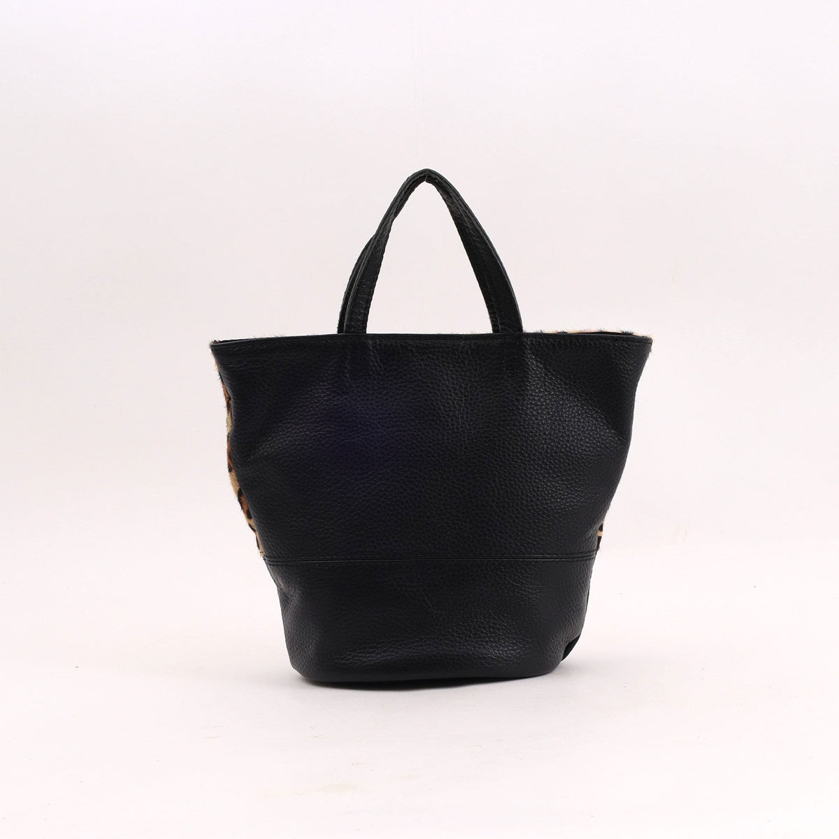 COOCO Horsehair x Shrink Leather Bucket Mini 2WAY Tote