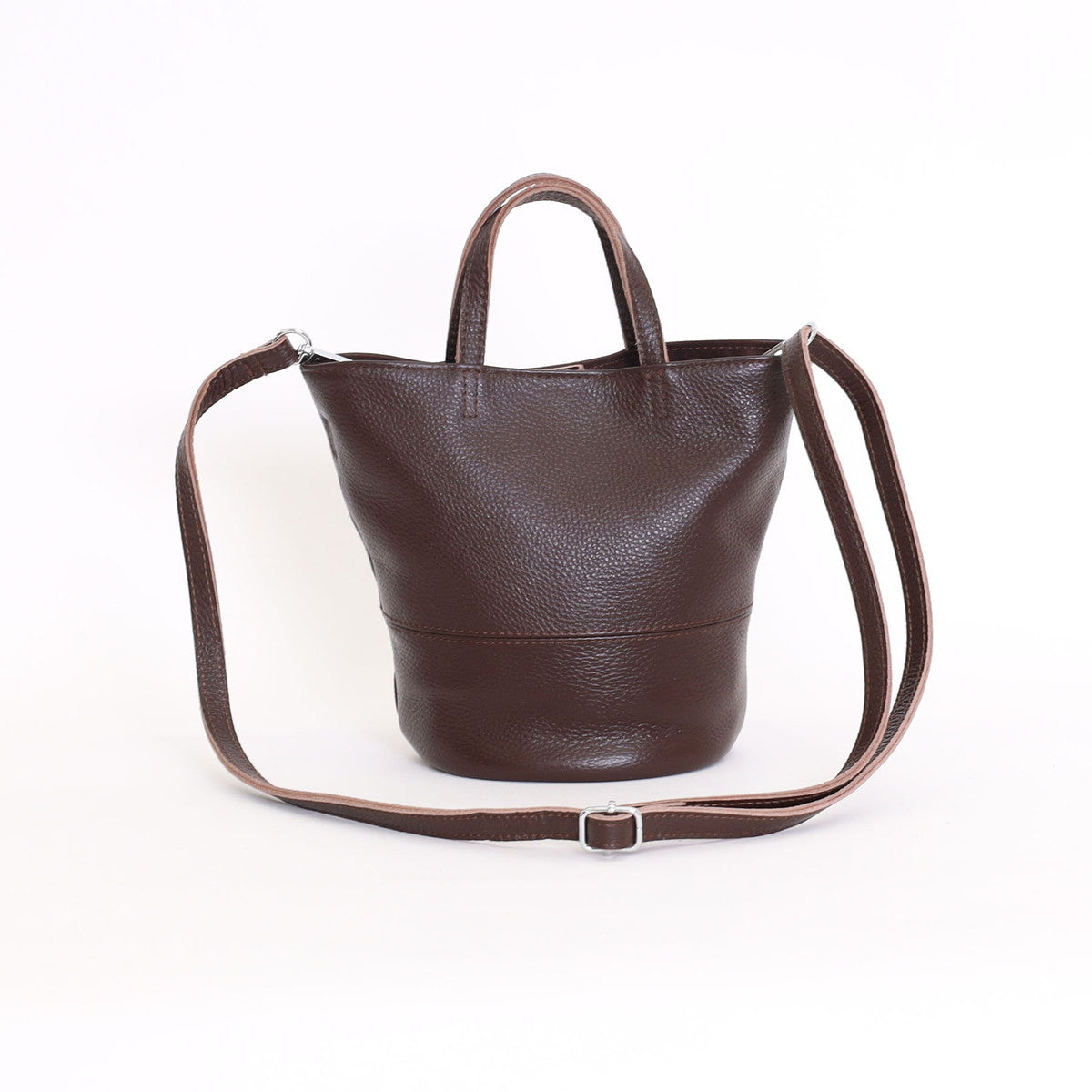 COOCO Shrink Leather Bucket Mini 2WAY Tote