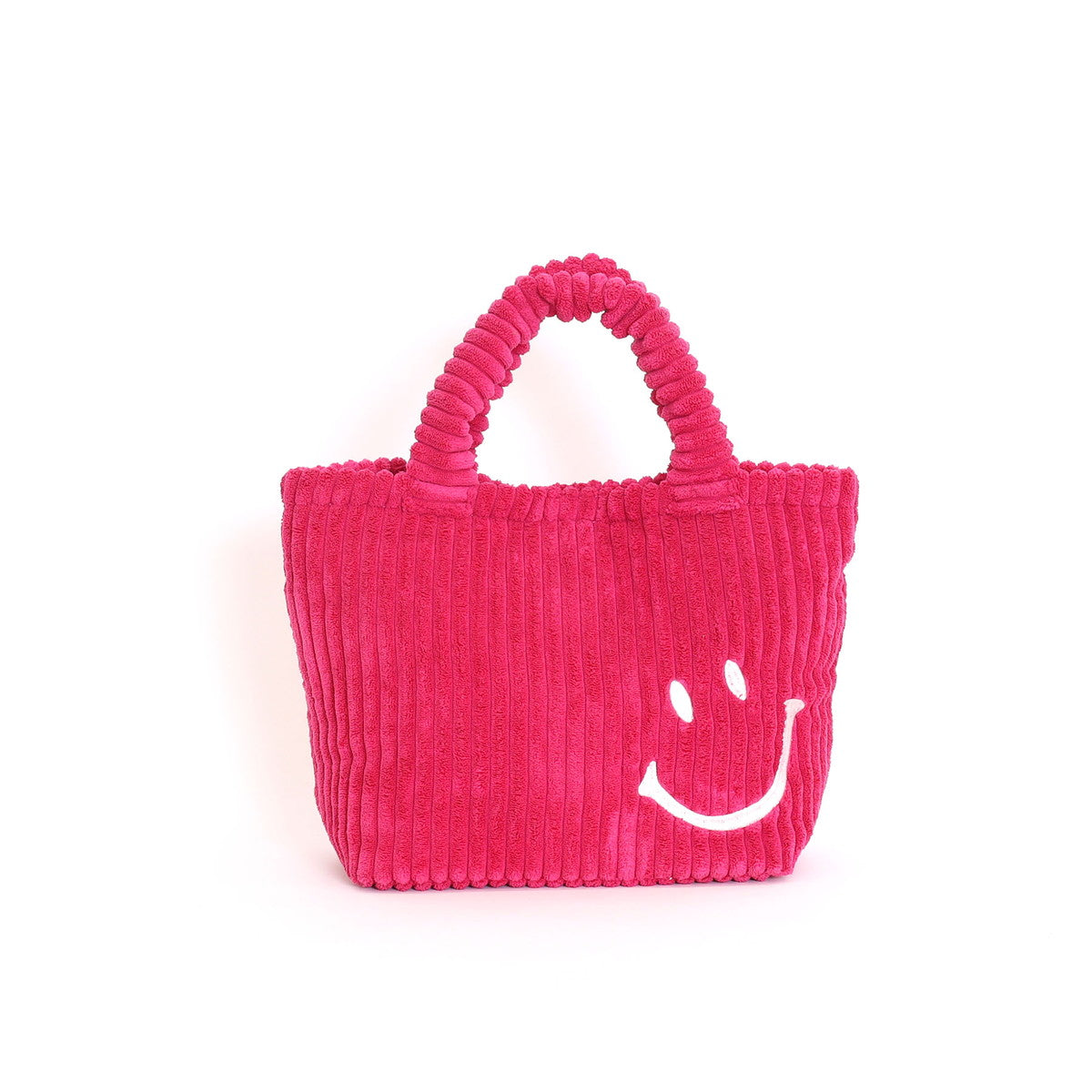 COOCO SMILEY 燈芯絨刺繡午餐托特包