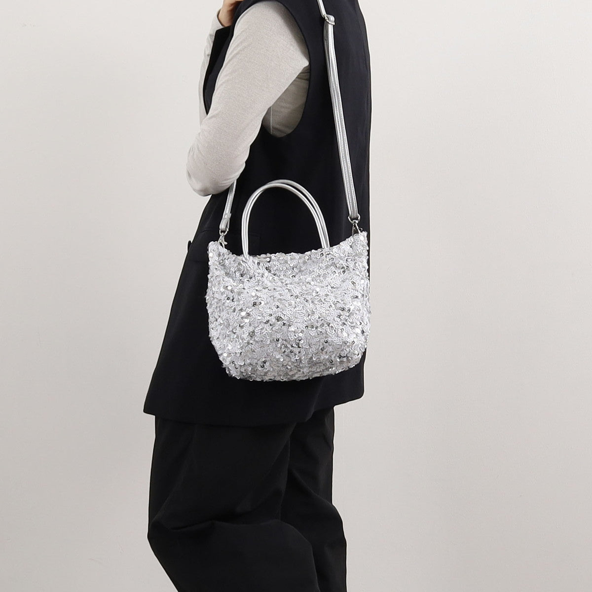 COOCO Sequin 2WAY Tote Bag