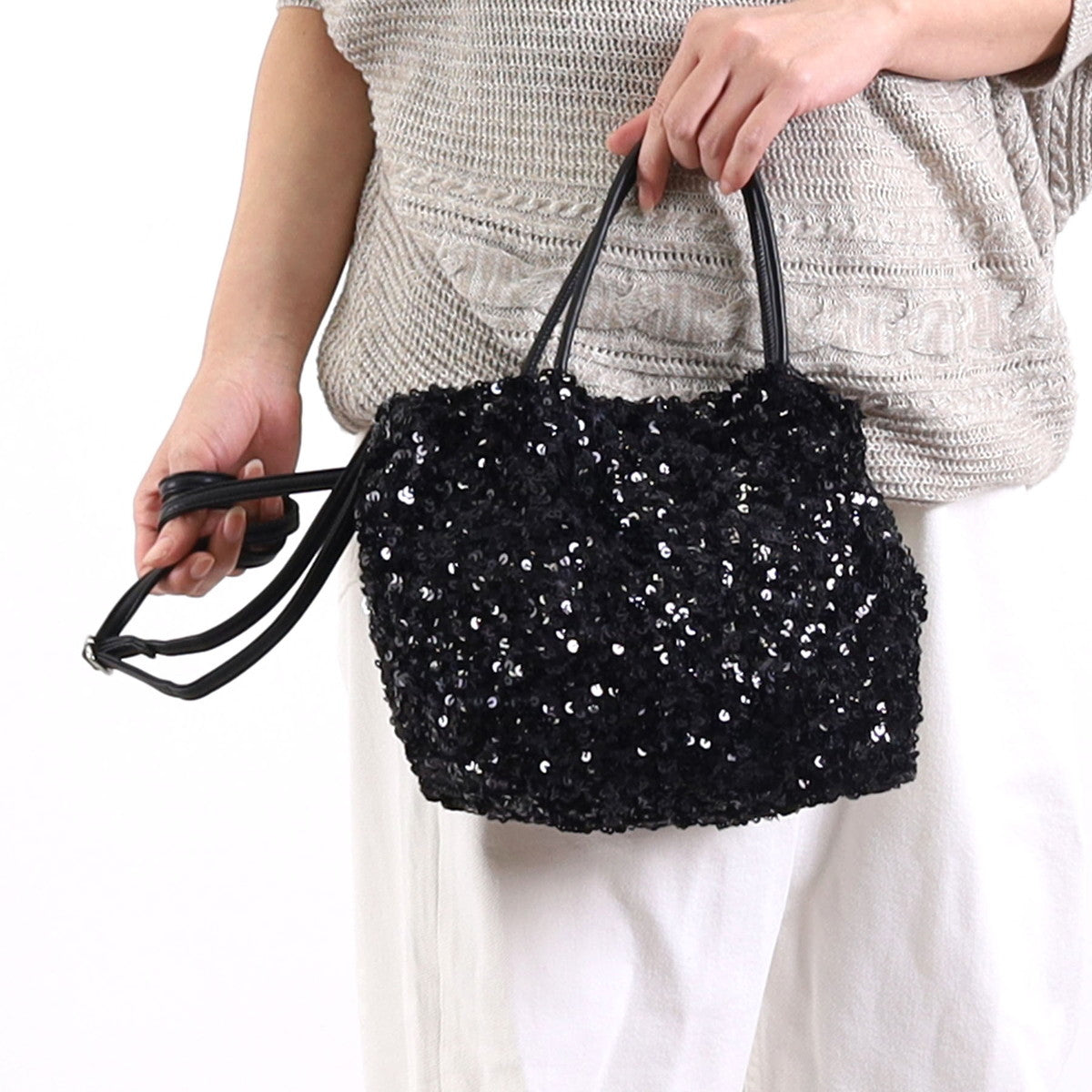 COOCO Sequin 2WAY Tote Bag