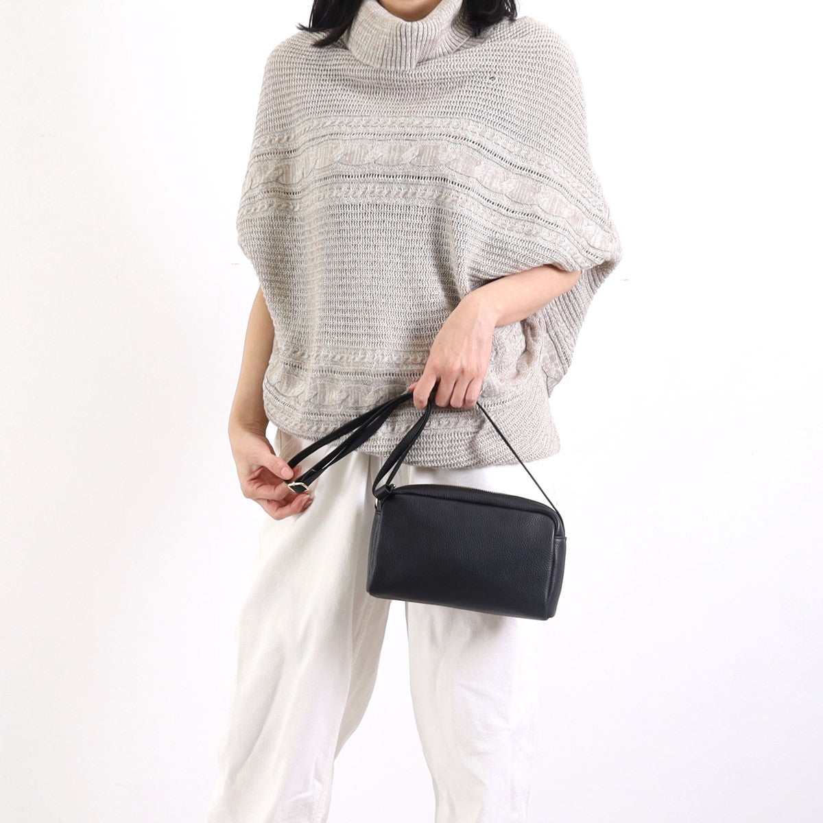 COOCO COOCO Shrink Leather Horizontal Box Shoulder Bag