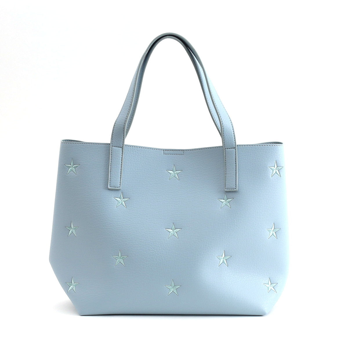 COOCO COOCO 星星圖案刺繡仿皮手提包／A4適用