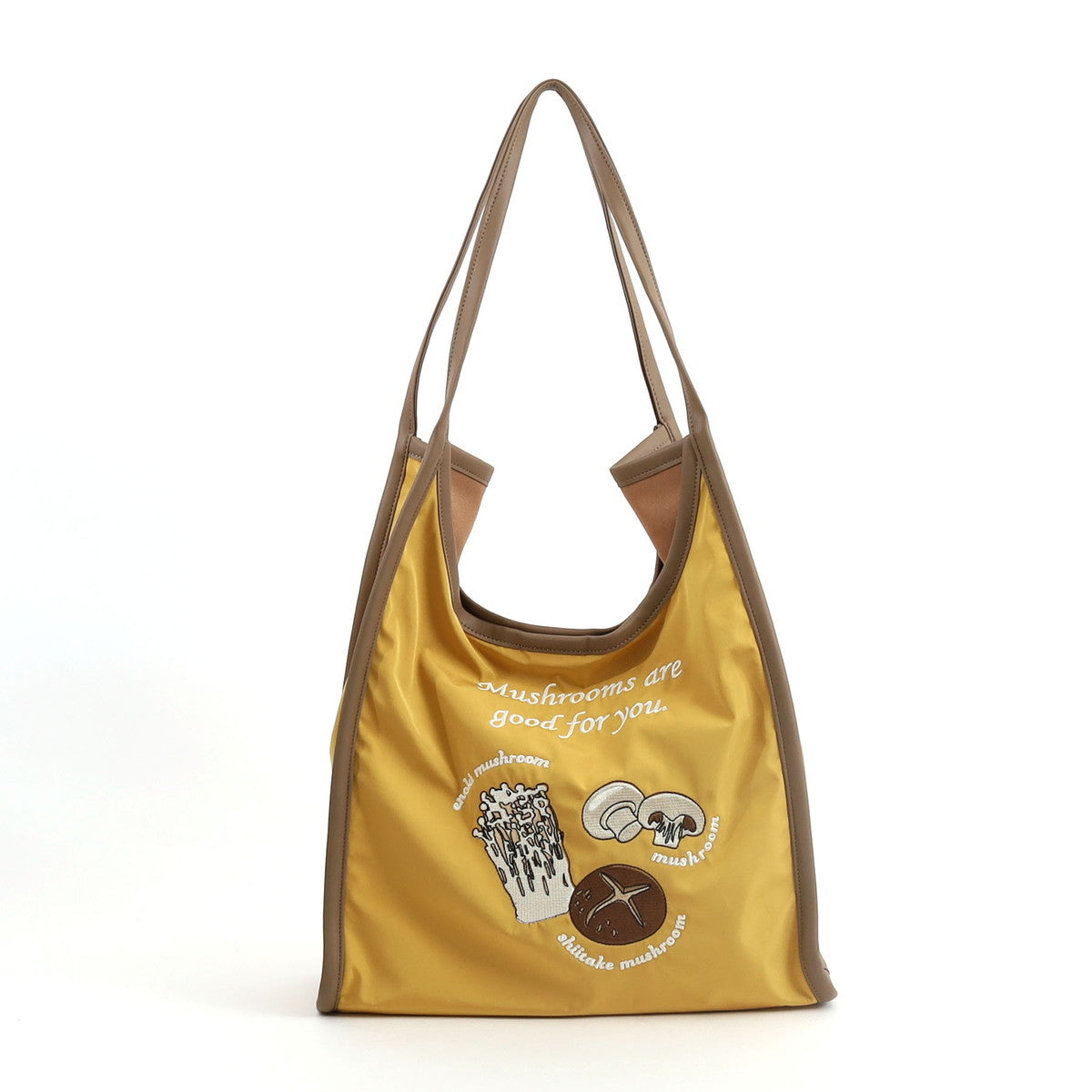 クーコ COOCO モチーフ刺繍トートバッグ／A4対応 （マスタード） マスタード