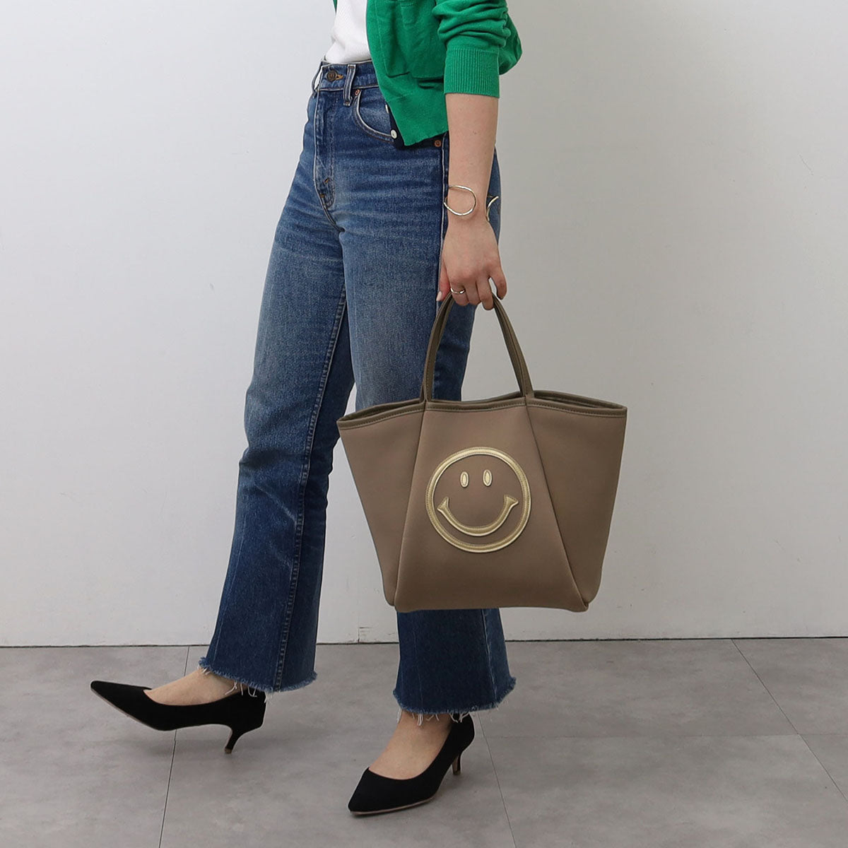 COOCO SMILEY/Diver material tote bag