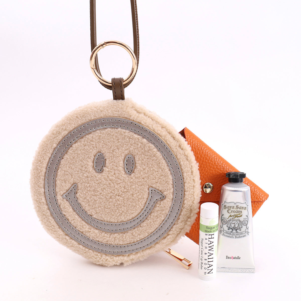 COOCO SMILEY/Boa neck pouch