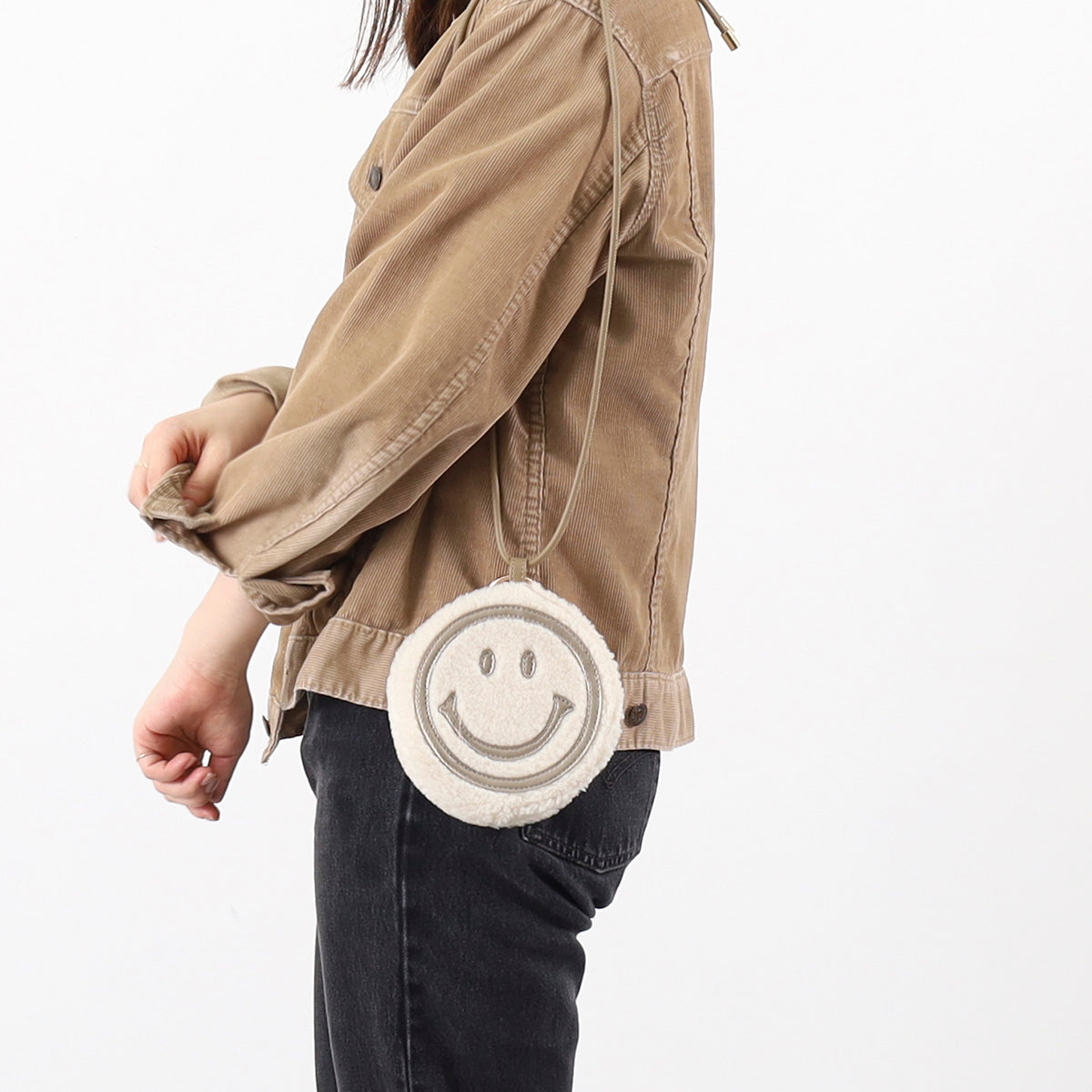 COOCO SMILEY/Boa neck pouch