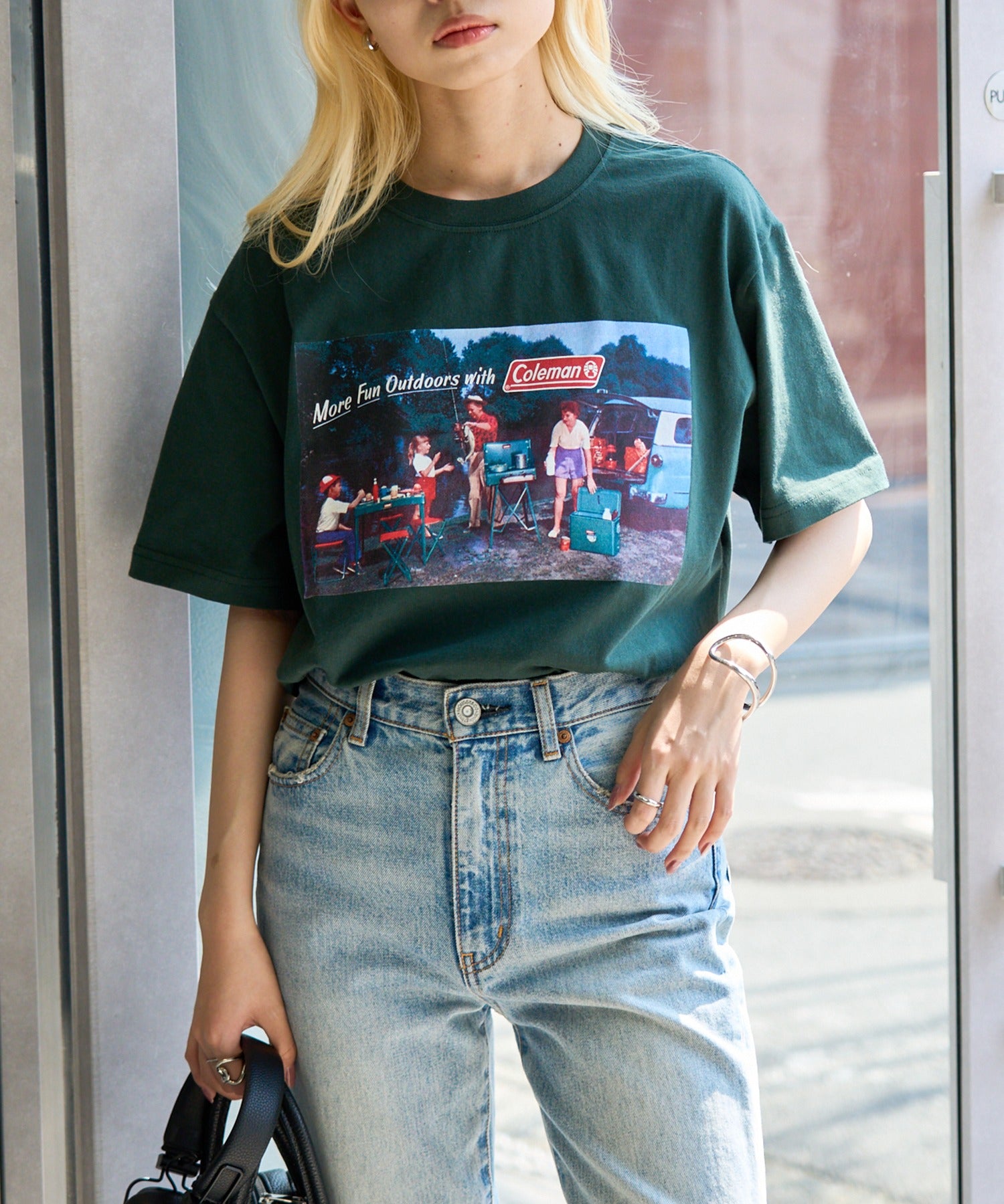 コールマン Coleman Retro outdoor print tee （グリーン） グリーン
