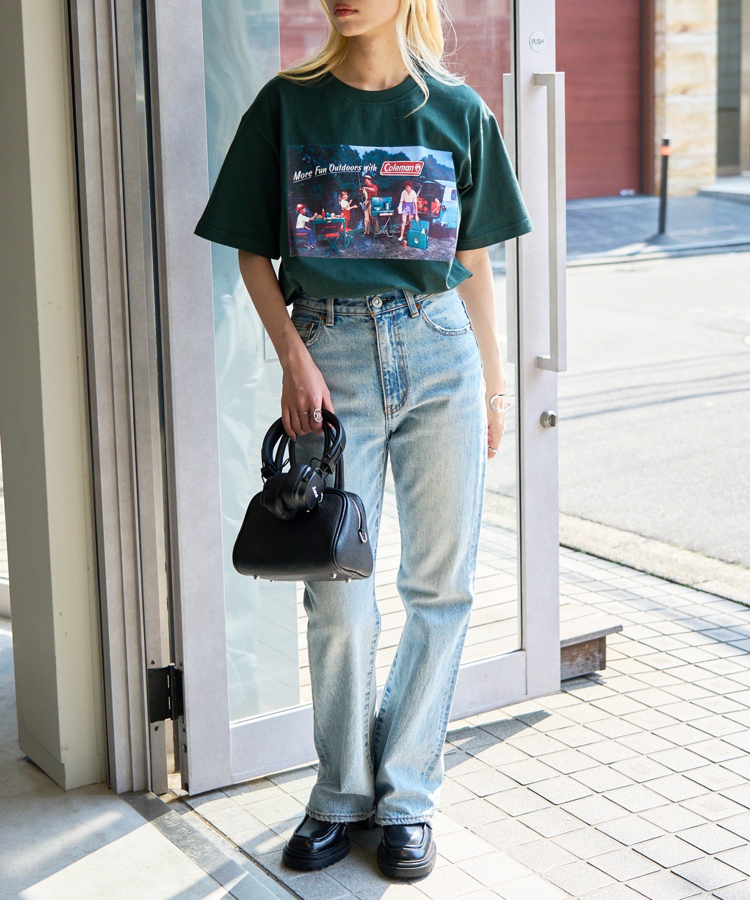 コールマン Coleman Retro outdoor print tee （グリーン） グリーン