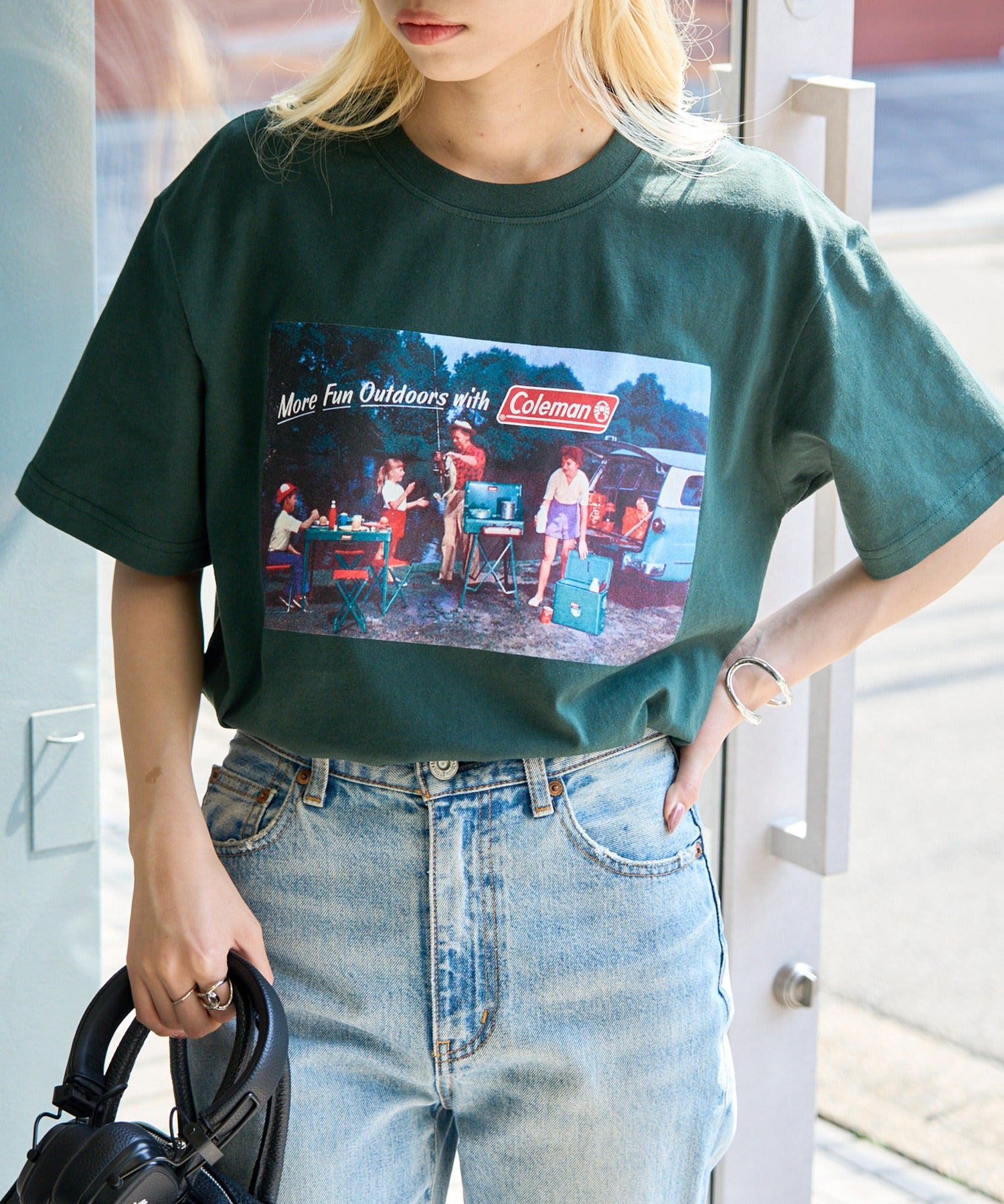 コールマン Coleman Retro outdoor print tee （グリーン） グリーン