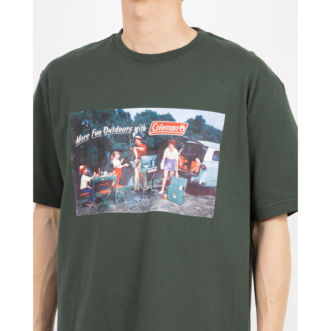 コールマン Coleman Retro outdoor print tee （グリーン） グリーン
