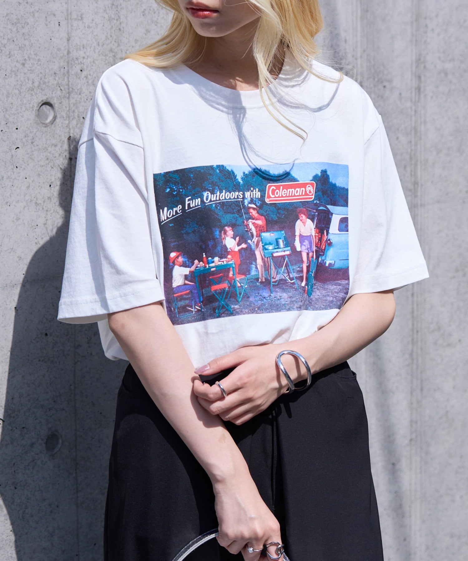 コールマン Coleman Retro outdoor print tee （ホワイト） ホワイト