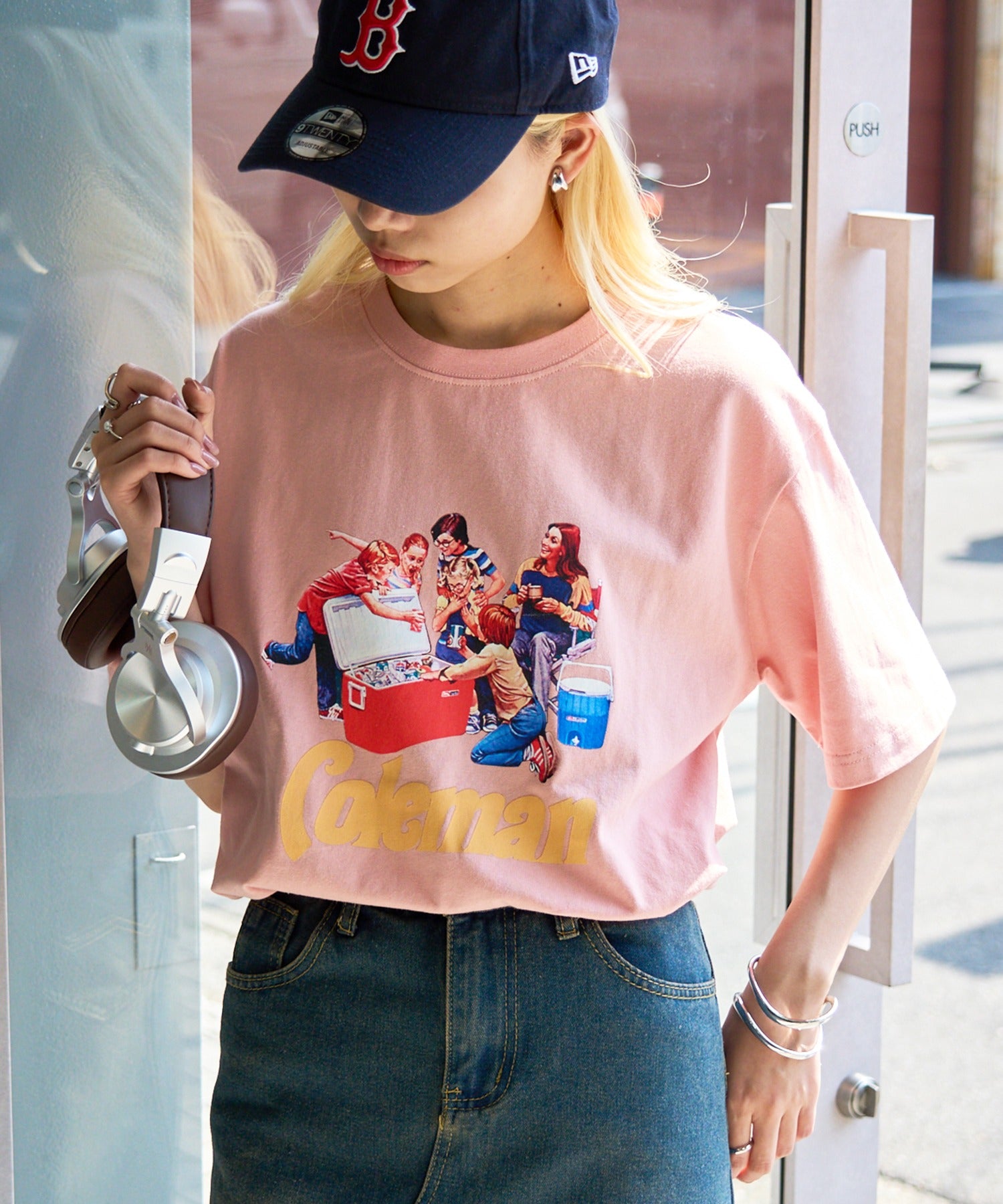 コールマン Coleman Vintage Cooler print tee （ピンク） ピンク