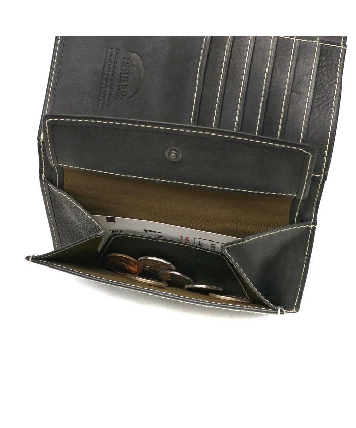 コルボ CORBO. コルボ 財布 CORBO 三つ折り財布 Curious キュリオス 本革 小銭入れ付き 限定カラー 8LOー1110 （ネイビー） ネイビー