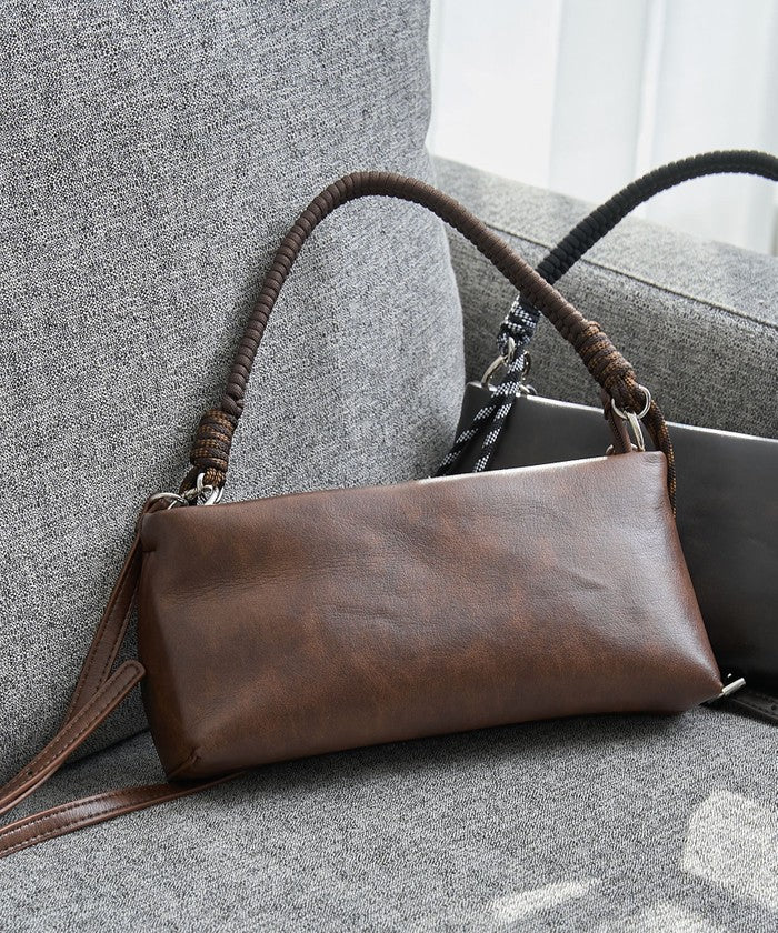 Leather-like Code Mini Shoulder Bag