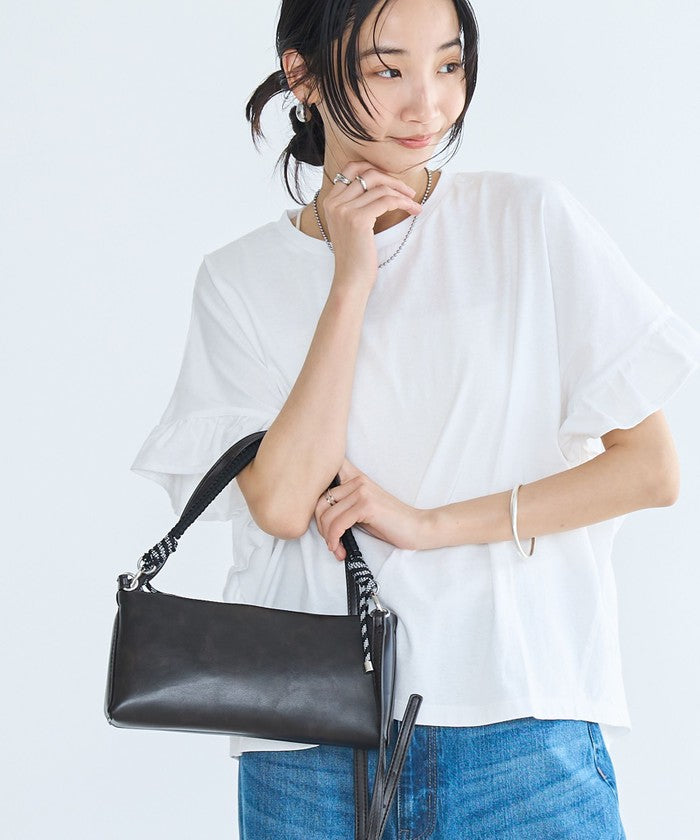 Leather-like Code Mini Shoulder Bag