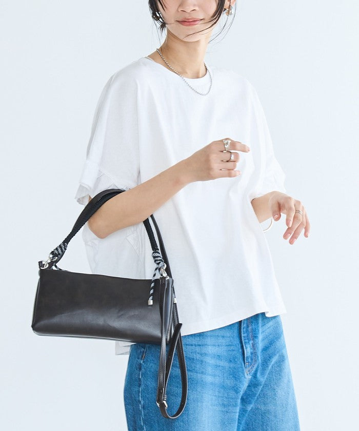 Leather-like Code Mini Shoulder Bag