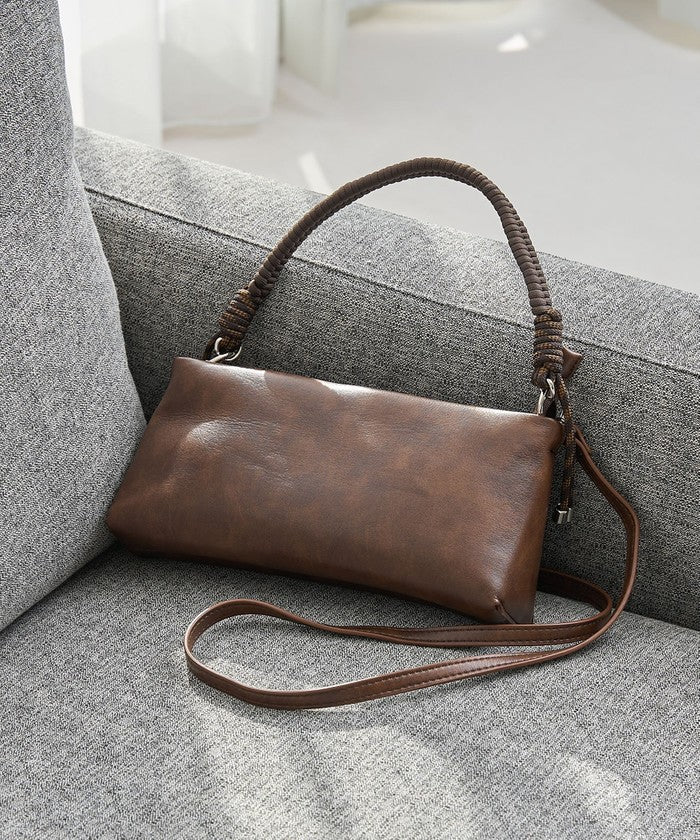 Leather-like Code Mini Shoulder Bag