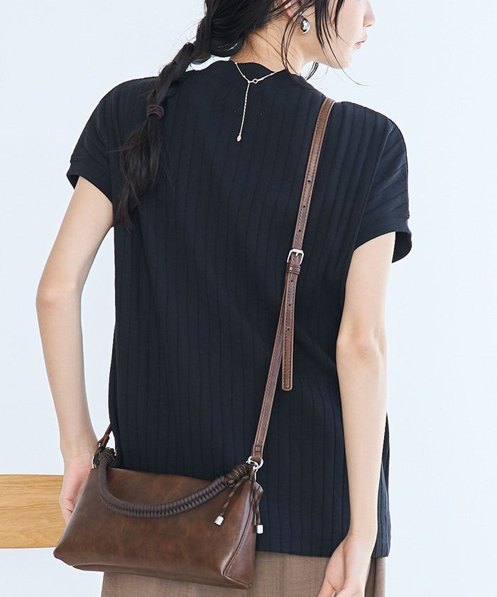 Leather-like Code Mini Shoulder Bag