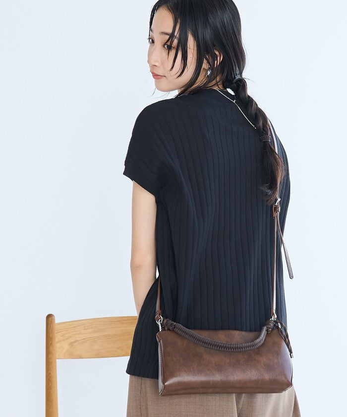 Leather-like Code Mini Shoulder Bag