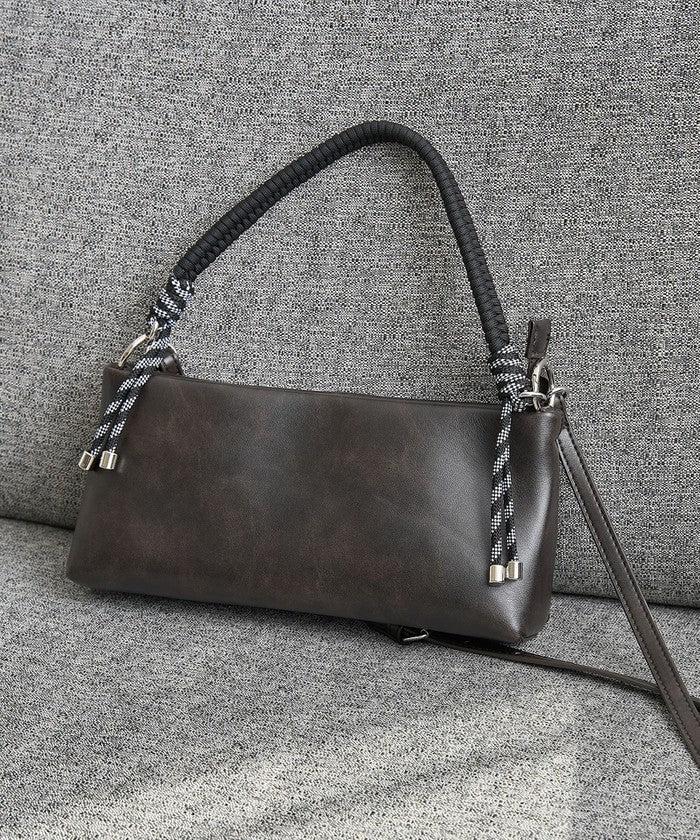 Leather-like Code Mini Shoulder Bag