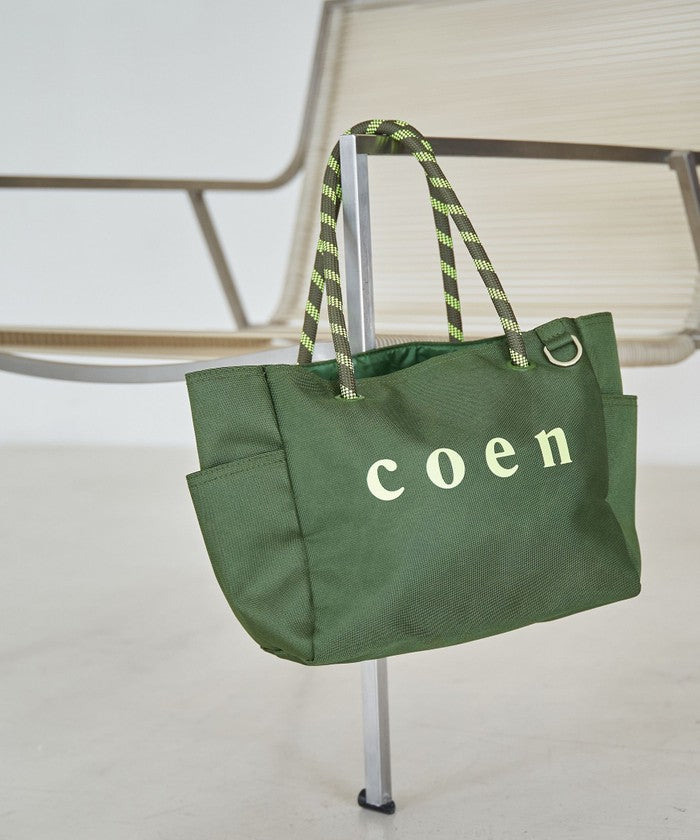 coen ロゴ キャンバストートバッグ（Mサイズ） OLIVE
