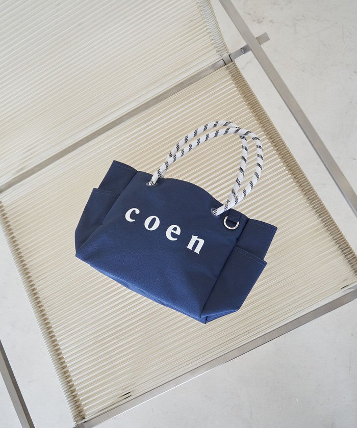 coen ロゴ キャンバストートバッグ（Mサイズ） NAVY